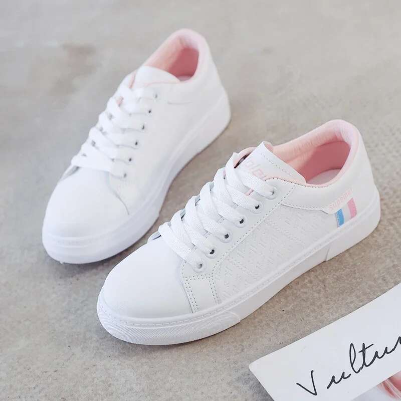 Women's Sneakers Spring Leather Light White Female Platform Vulcanized Shoes Autumn Casual Breathable Sports PU Flats Size 35-40