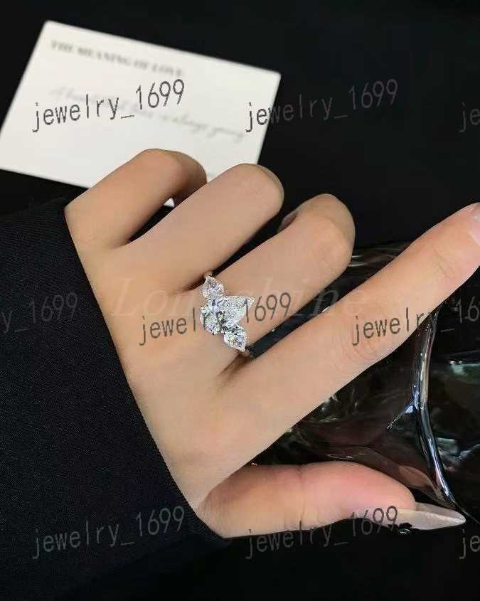 LongshineWater Drop Shape High Quality18K Gold Shining White Color Fine jewelry For Women 3ct Lab Grown Diamond Ring