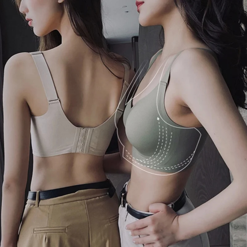 Seamless Bra Women Comfort Lingerie Sports Padded Tops Sexy Wireless Underwear Soft Support Bras Wide shoulder straps Intimates