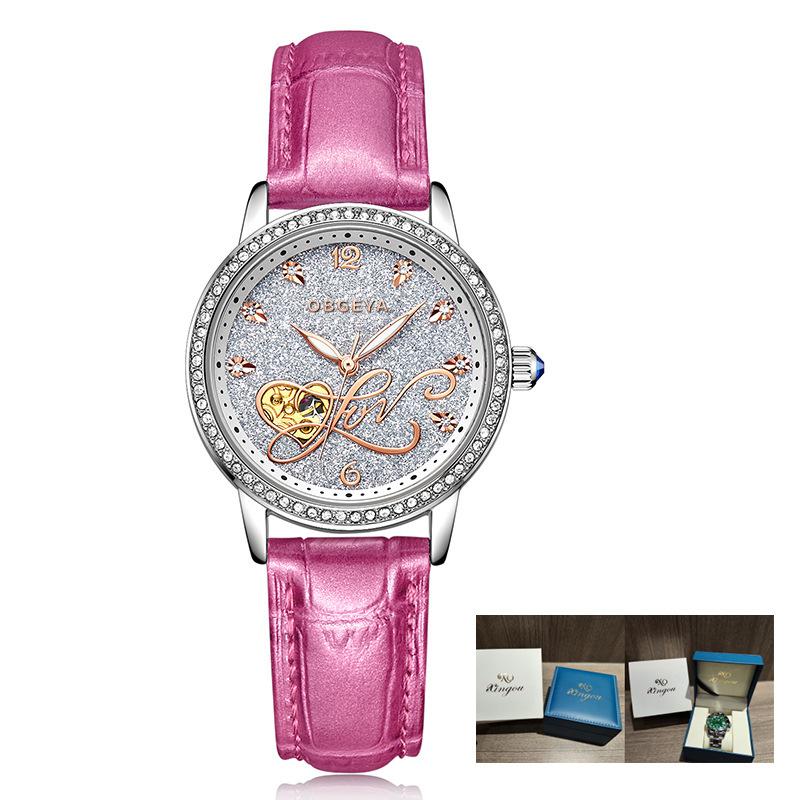 Luxury Fashion Day Date Watch with Full Star Waterproof Ladies' Automatic Mechanical Watch