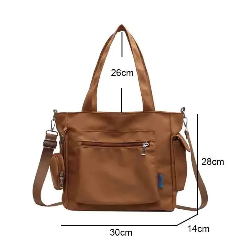 Large Capacity Unisex Tote Bag With Coin Purse College Style Middle School Student Schoolbag Casual Bag Crossbody Shoulder Bag 250106