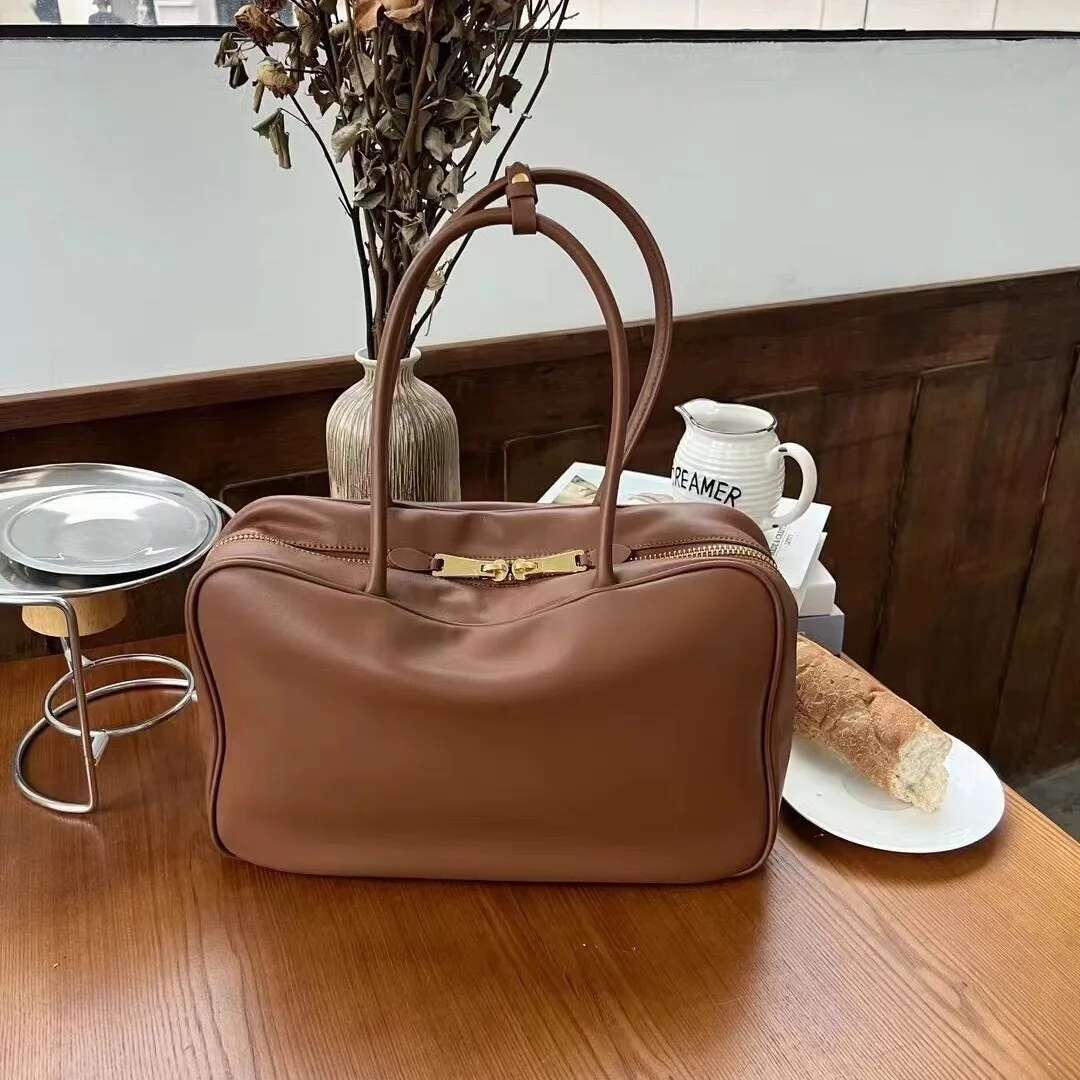 Briefcase Designer Genuine Leather Women's Handbags Retro Boston Wallet Bowg Shoulder Hobo Bag