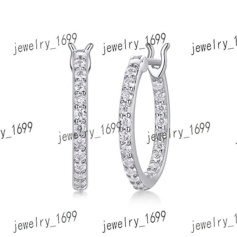 100% Moissanite Round Earrings for Halloween New 925 Sterling Silver Earrings GRA Certified High Quality Womens Jewelry