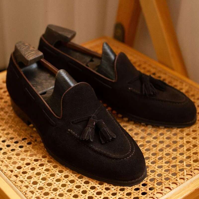 Genuine Leather Loafer For Men Handmade British Trendy Lazy Casual Shoes New Versatile