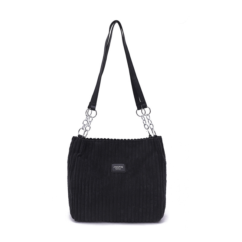 2025 New Spring And Autumn Large Capacity Velvet Trendy Handbag Solid Color Student Shoulder Versatile Tote Designer Handbag Commuter Bag