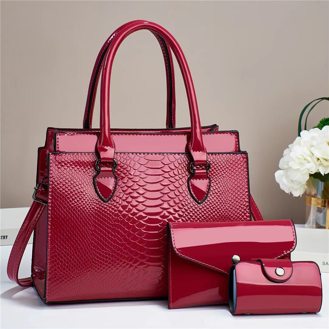 Mother And Child Bag 2025 New Fashion Multi Piece Set With Crocodile Pattern Single Designer Handbag Shoulder Crossbody Handbag