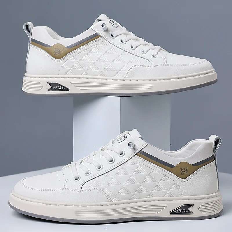 Street Style Man Skateboard Comfortable Sneakers Mens Fashion Vulcanize New Trendy Casual Leather Shoes Tenis