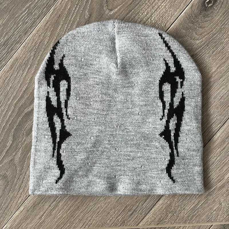 Beanie/Skull Caps Studios Sports Flame Beanie Knitted Casual Wool Cold Hat H250113 GTJV