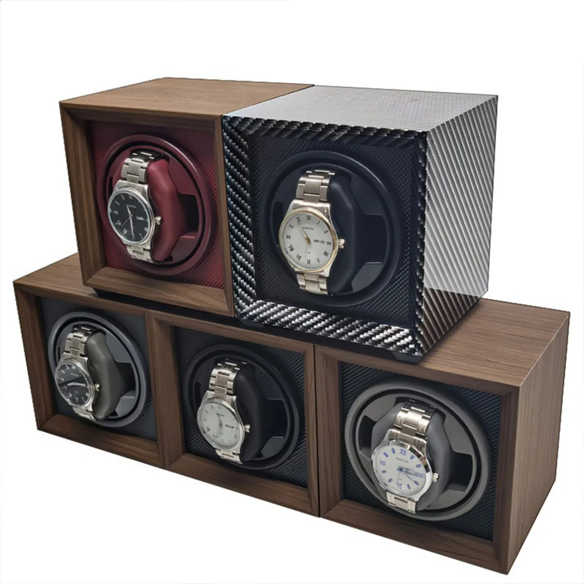 1 Slots Watch Wooden Shaker Watch Box Automatic Winder Watch Display Storage Case Holder 250103
