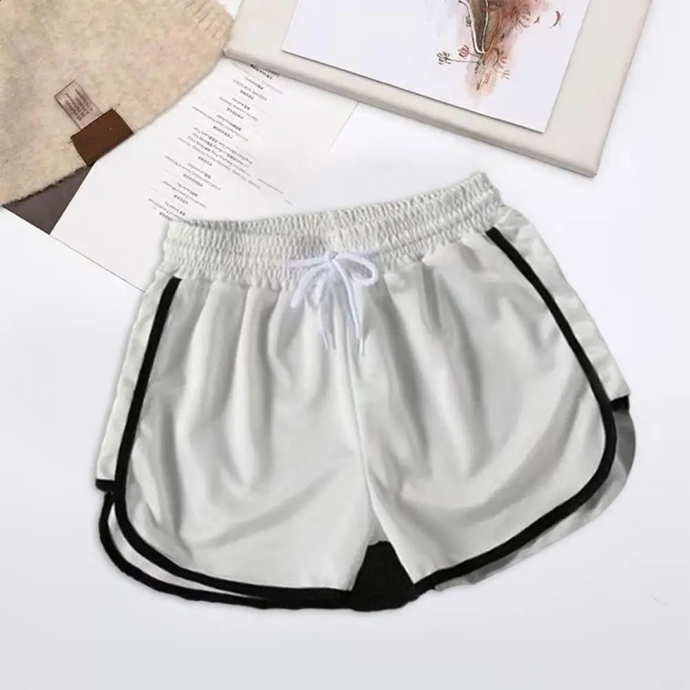 Comfortable Threequarter Pants Striped Side Shorts Breathable Drawstring Mens Summer Sport with Elastic Waist for Beach 250103
