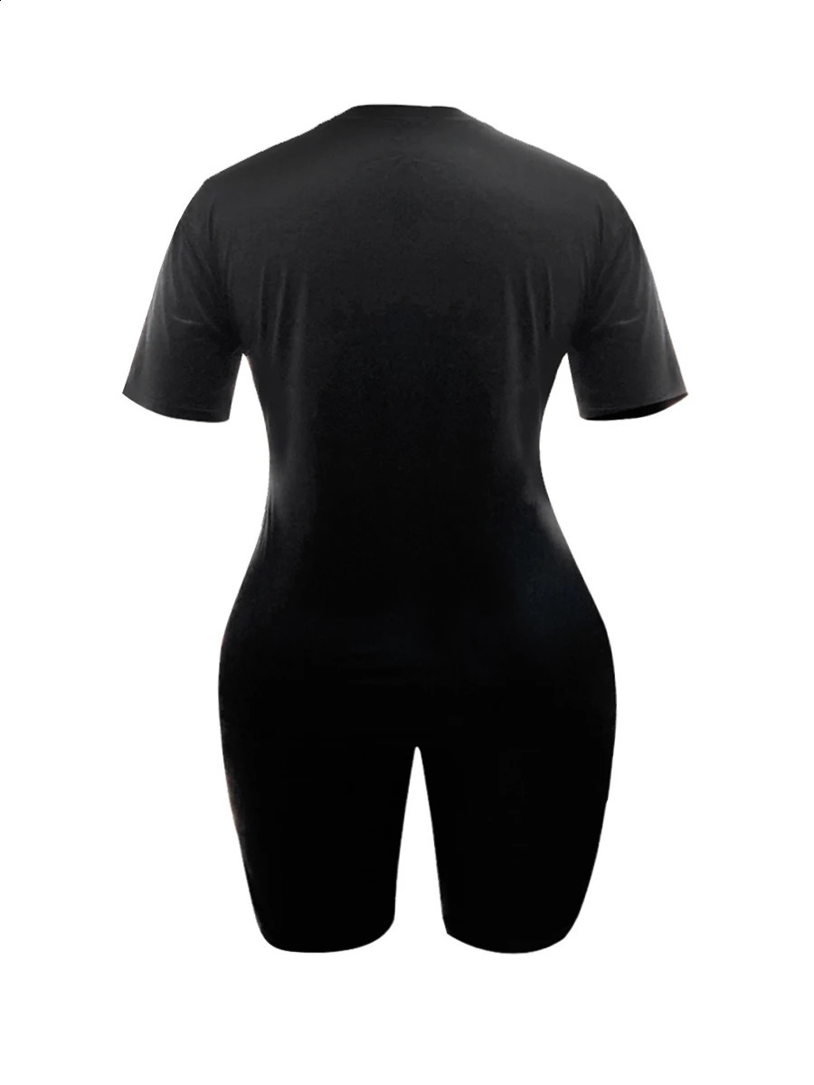 LW Plus Size Summer Womens Suit Short Sleeve Top and Pants Twopiece set Casual women sportswear Slim y250122