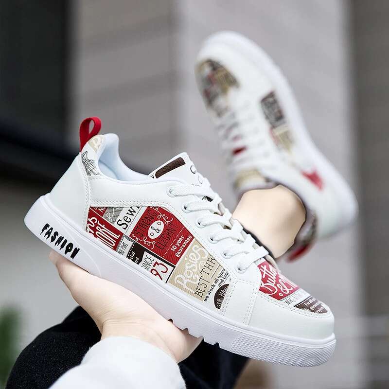 Running Flat Comfortable Leather Casual Outdoor Walking Tennis Shoes 2025 New Fashion Sneakers For Men