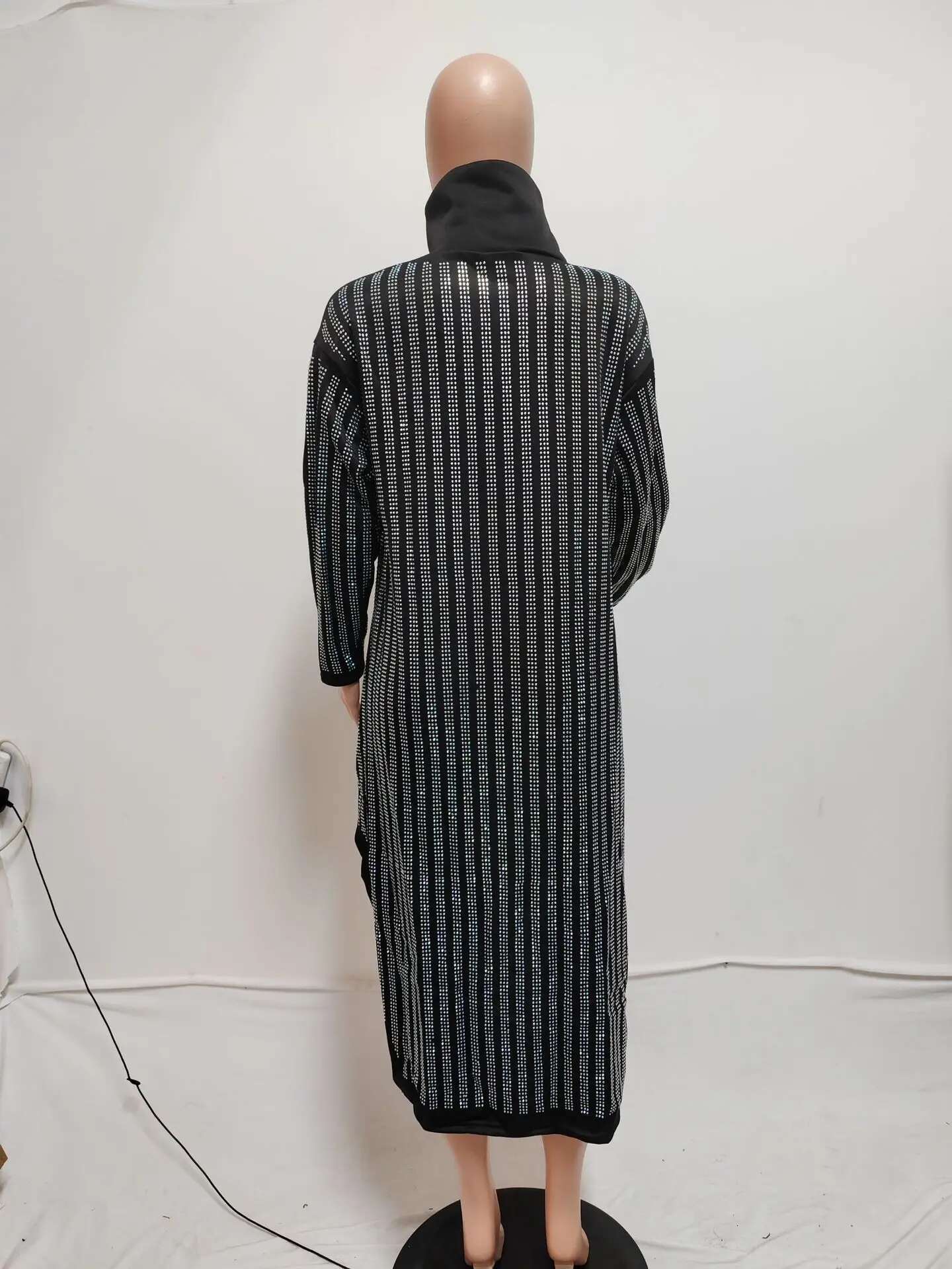 Women Long Sleeve Turtleneck Dias Hot Rhies High Low Loose Maxi Dress 2025 Evening Sexy Party Dresses Vestidos