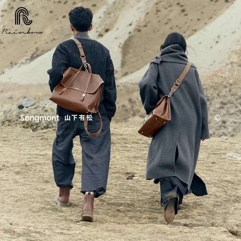 RAINBOW New Style Designer High-End Denim Shoulder Crossbody Bag For Women Man Portable Briefcase Backpack