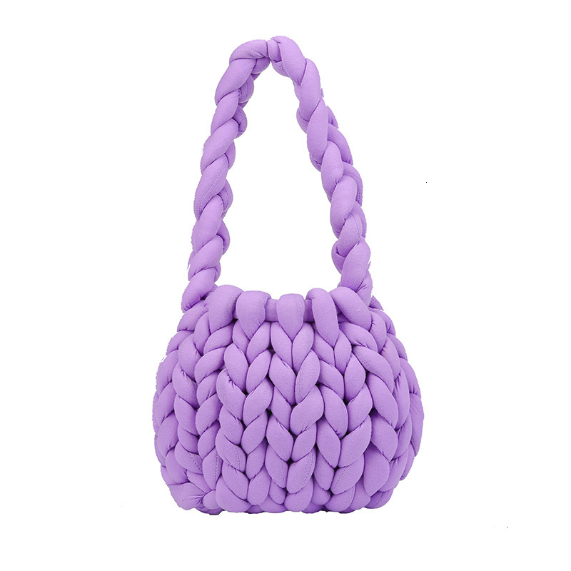 Iceland Coarse Yarn Hand Woven Material DIY Homemade Designer Handbag Handbag Shoulder Bag Diagonal Cross Finished Product