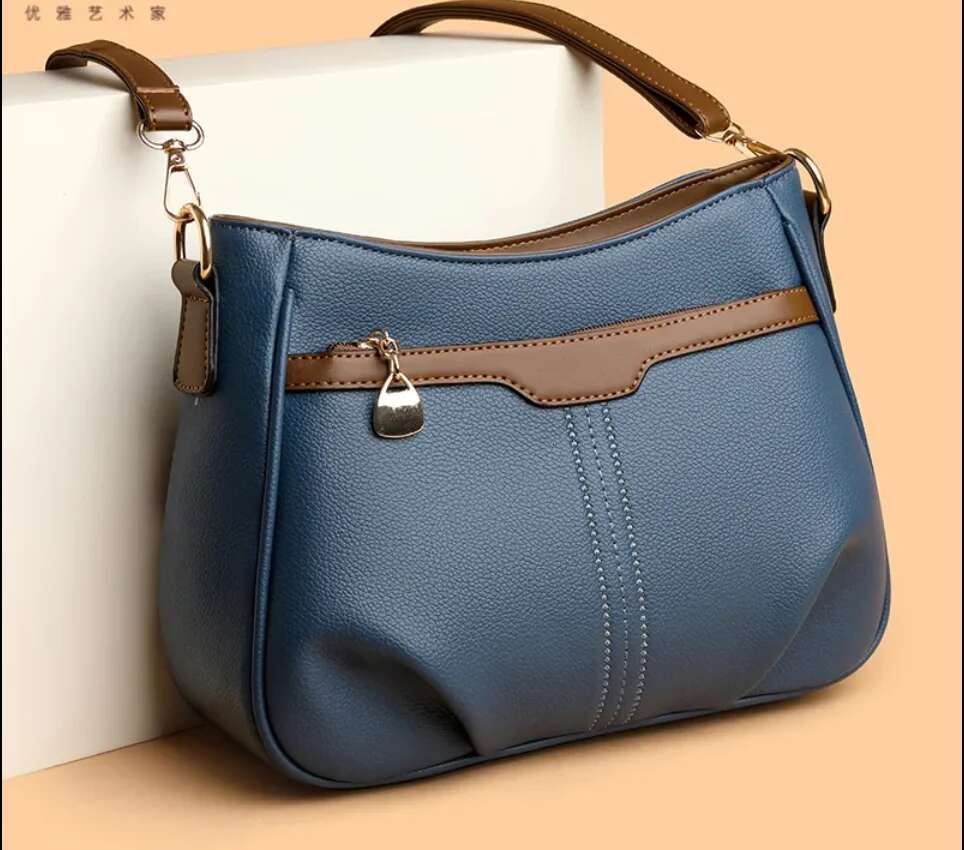 High Quality PU Leather Handbag Purse Women's Bag Solid Color Shoulder Crossbody Bags Lady Messenger Tote Bag For Women