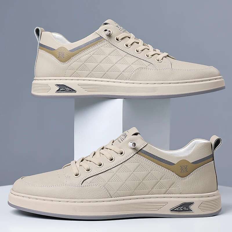 Street Style Man Skateboard Comfortable Sneakers Mens Fashion Vulcanize New Trendy Casual Leather Shoes Tenis