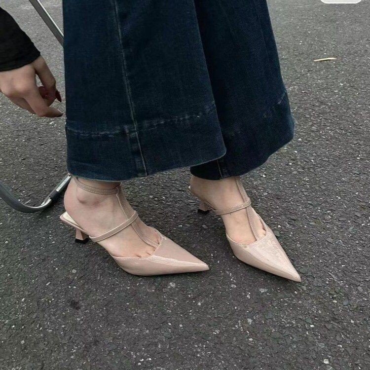 Women Sandals Fashion Simple Design Pointed Toe Sexy Style Outdoor Wear hot High Heel Triple Black White Nude Free shipping