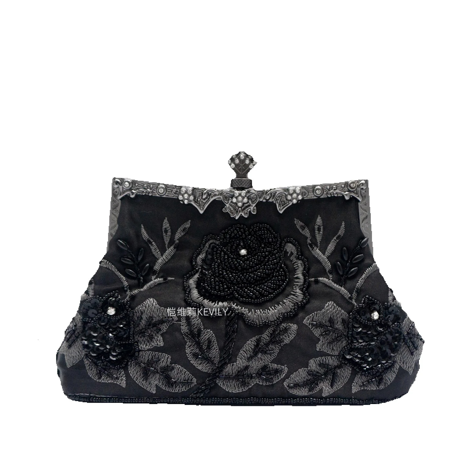 Kaveri Pearl Embroidery Handmade Designer Handbag Qipao Women's Evening Embroidered Handheld Bag