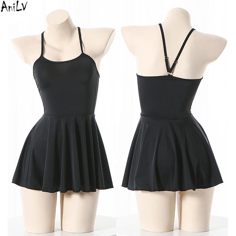 AniLV Summer Pool Party Anime Girl Student Swimsuit Dress Cosplay Women Nightdress Pajamas Uniform Costume