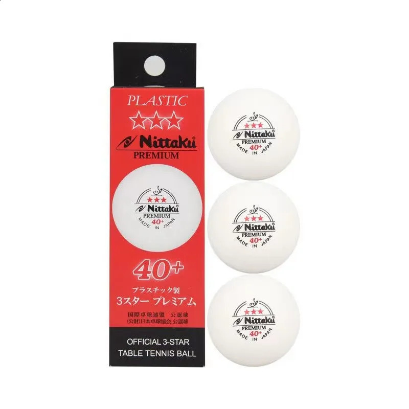 Nittaku ITTF approved 3-Star PREMIUM 40 Seamed Table Tennis Balls Premium Plastic Ball250109