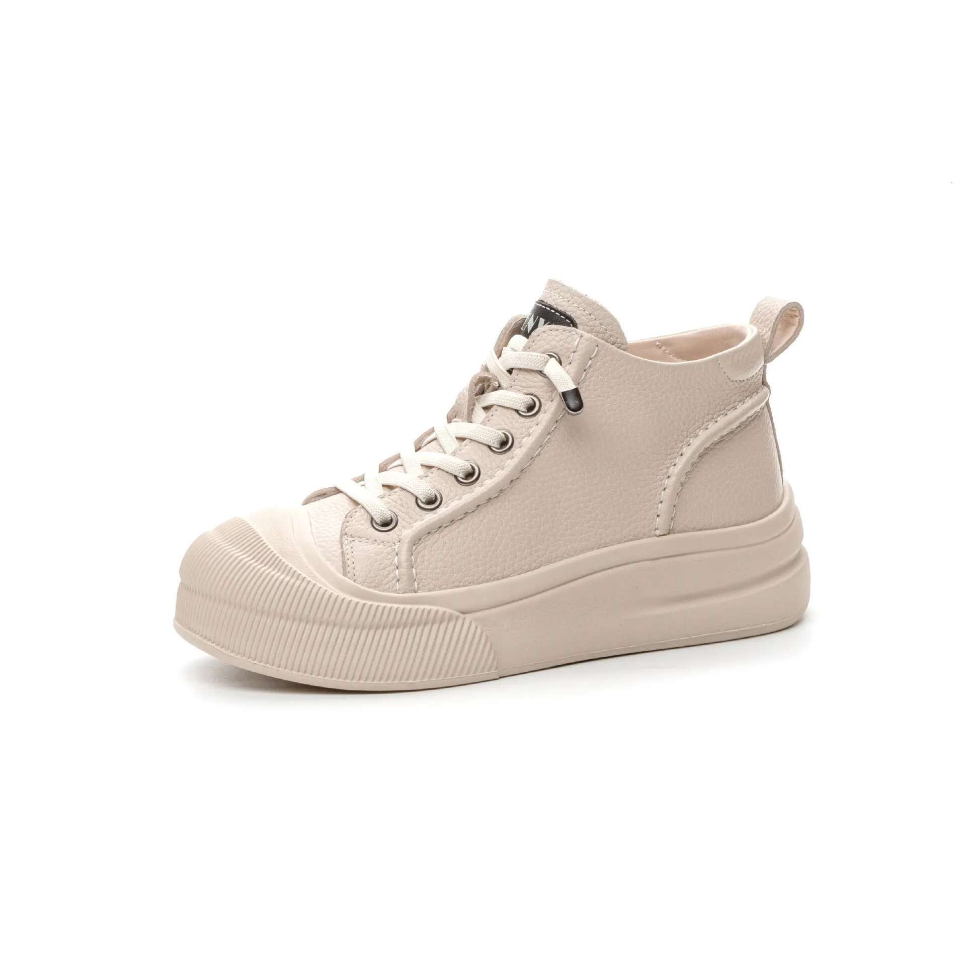 2025 New Women's Genuine Leather Sports Shoes Designer Autumn Thick Bottom Leisure Platform Ankle Boots Outdoor Women's High Top Vulcanized 