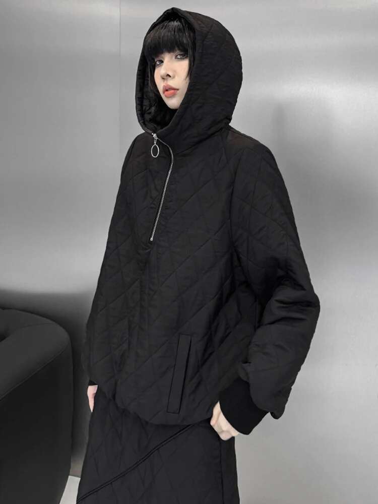 Cotton-Padded Sweatshirt Warm Skirt Two Pieces Suit New Hooded Long Sleeve Women Fashion Tide Spring Autumn 2025 1Dh9192