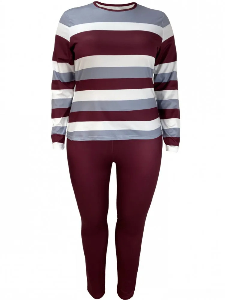 2 Piece Women Sets 2025 Arrival Plus Size Spring Autumn Matching Top And Pants Suits Outfits Oversized Clothing 250106