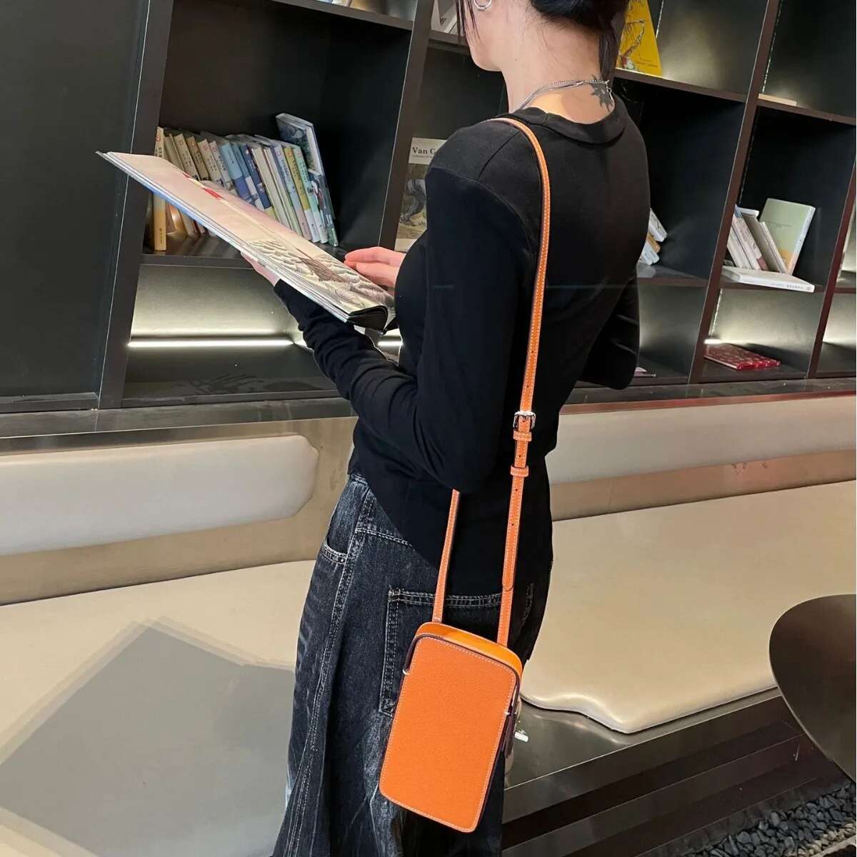 Design Phone Woman Portable Genuine Leather Cross-Body Fashion Casual Lady Shoulder Bag Card Wallet