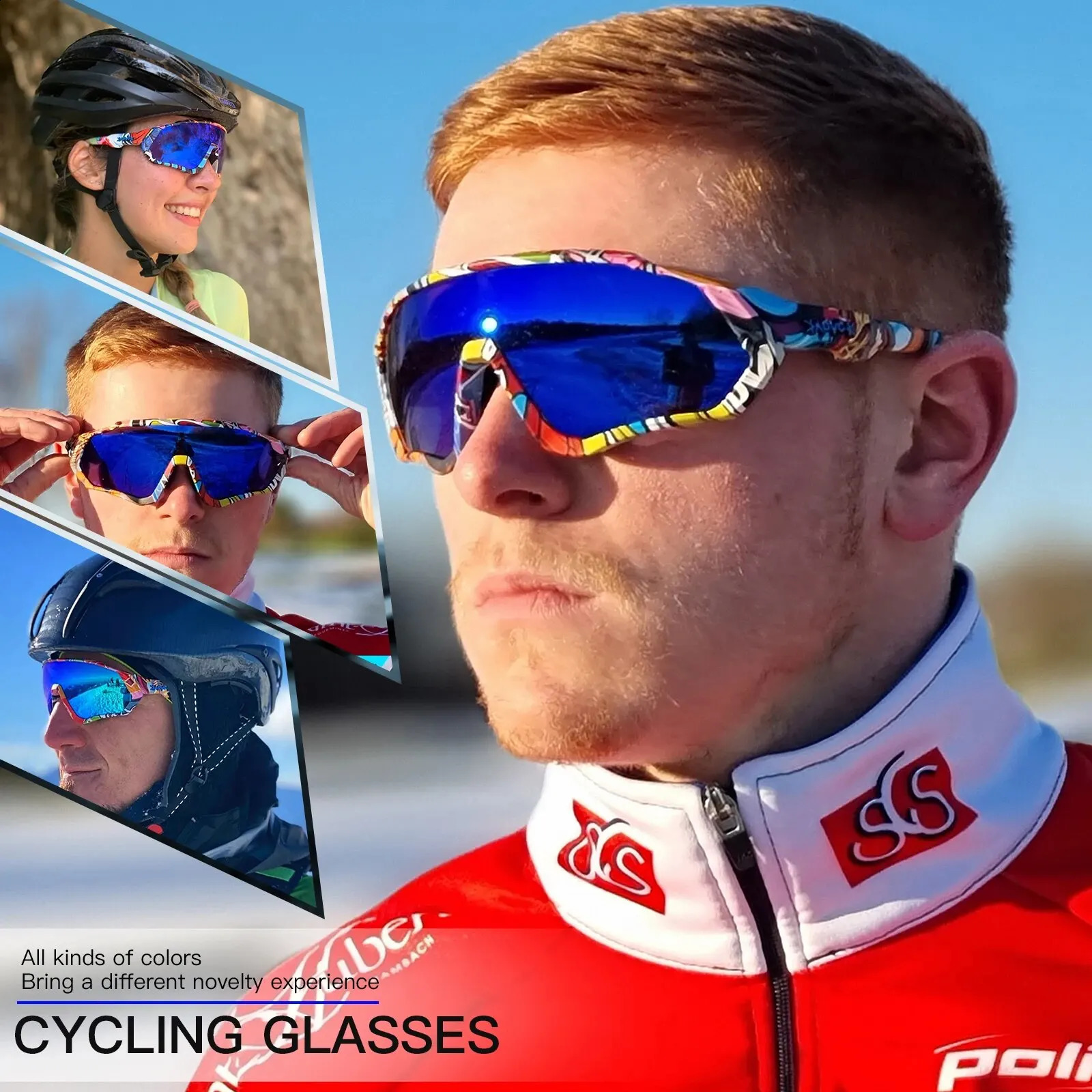 Kapvoe Cycling Sunglasses Polarized Men Women Cycling Glasses Road Mountain Bike Bicycle Goggles Sports Eyewear Fishing 250108
