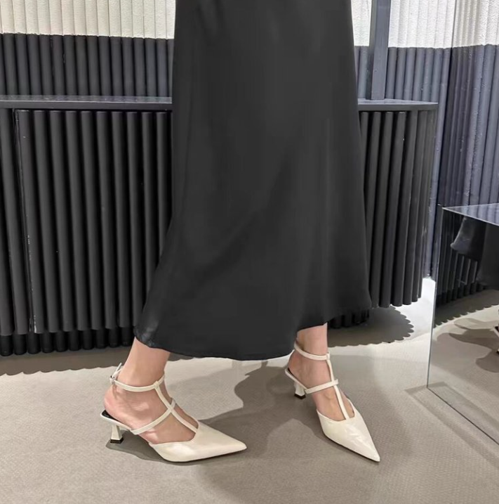 Women Sandals Fashion Simple Design Pointed Toe Sexy Style Outdoor Wear hot High Heel Triple Black White Nude Free shipping