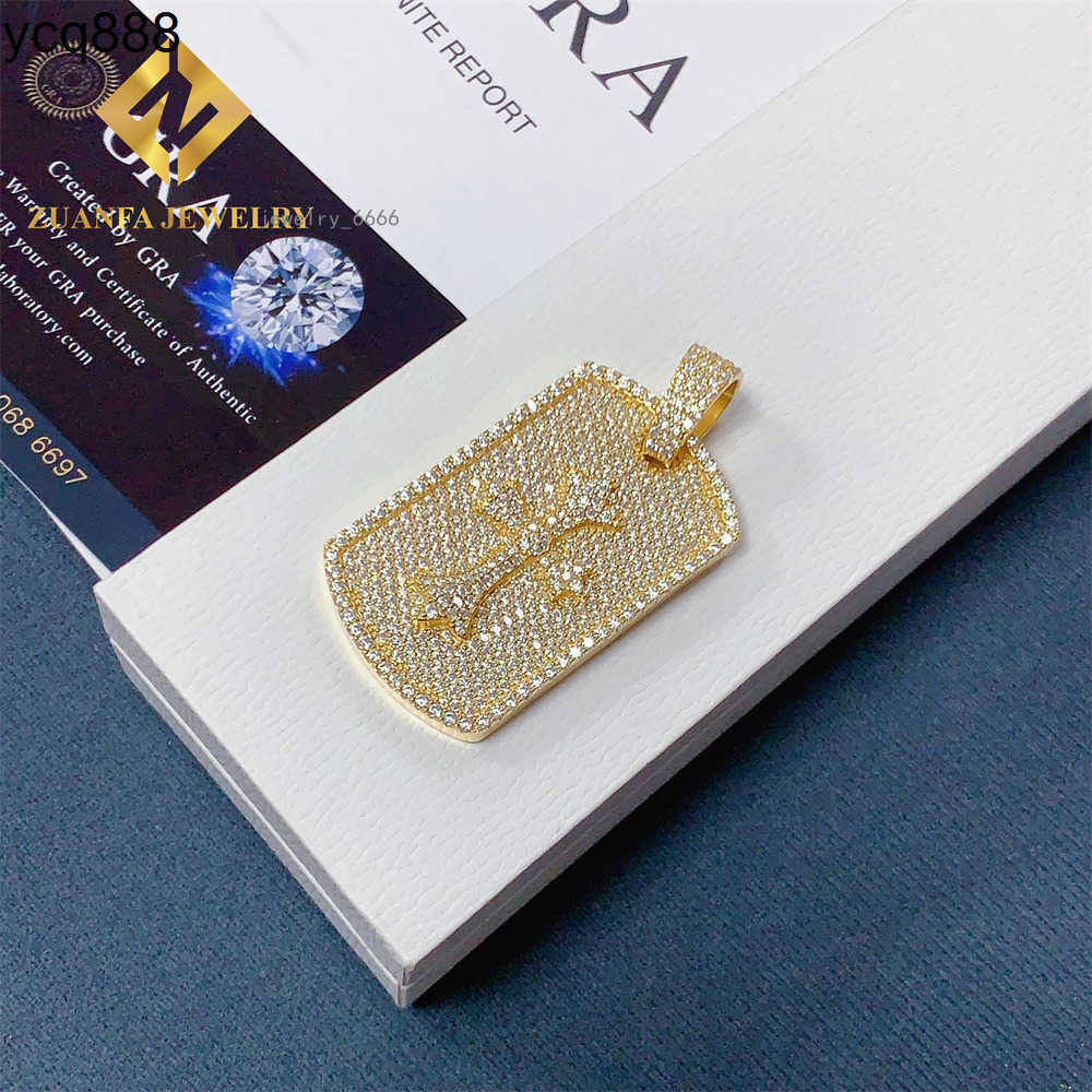 Laser Engraving Service Moissanite Pendant Charms Collection Cross Pendant Hip Hop Rock Iced Out Jewelry Gifts