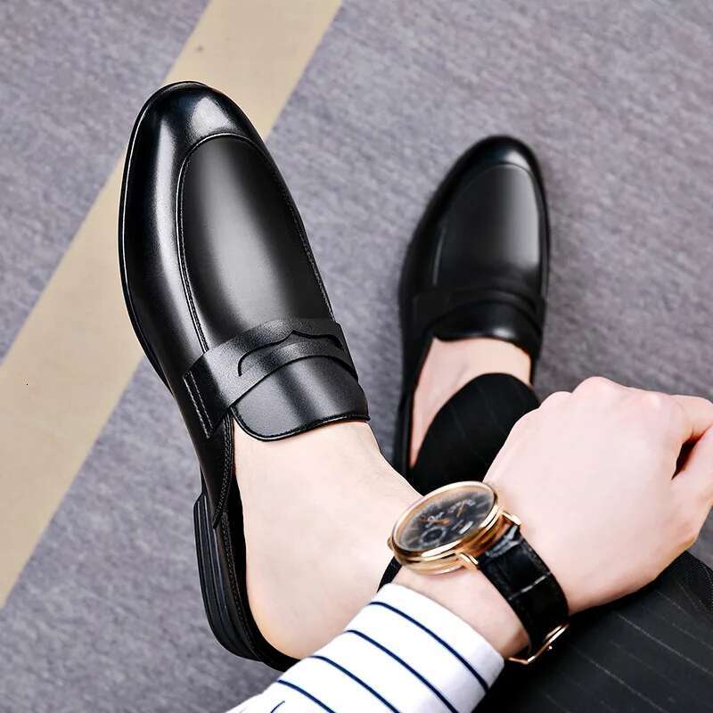 Fashion Cow Leather Mules For Men Soft Sole Business Half Slippers Man Designer Black Casual Loafers Shoes Male