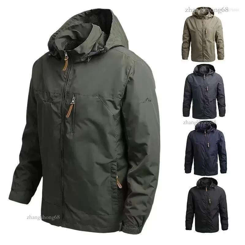 Men's Jackets Waterproof Windbreaker Outerwear Tactical Military Field Pilot Bomber Jacket Hoodie Sports Hunting M-5xl