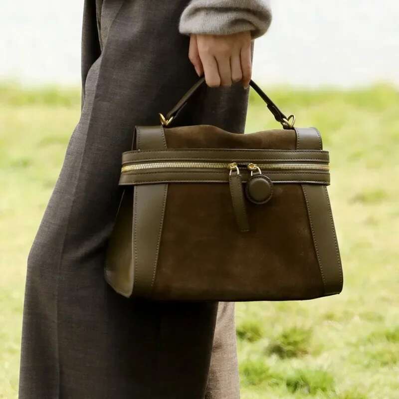 Autumn And Winter New High-End Frosted Suede Tote Texture One-Shoulder Cross-Body Female Messenger Bag