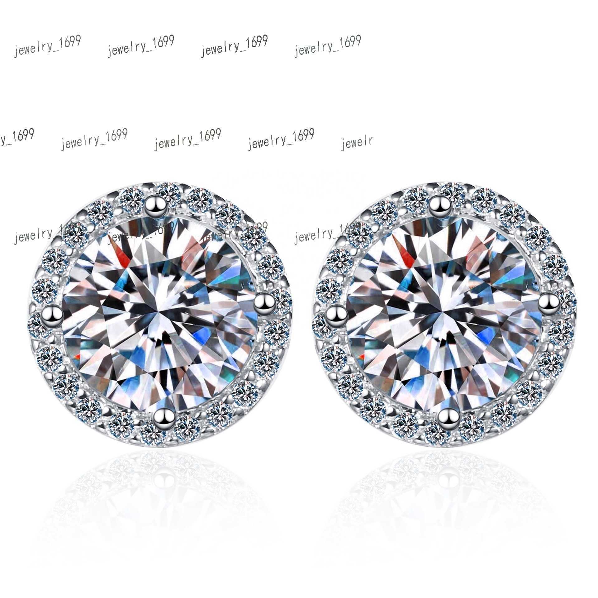 New Design Moissanite Jewelry 925 Sterling Silver Moissanite Stud Earring Engagement Moissanite Diamond Earring