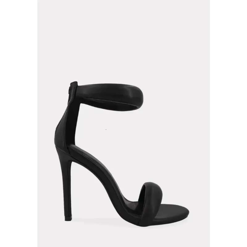 2023 Concise Style One-Strap Sandals For Girls Women Sexy Stiletto Heel Back Zip Cover Heels Summer Sandalias Gold