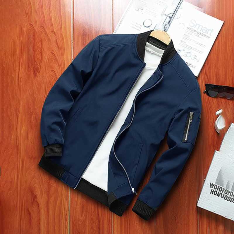 M-4XL Mens Jacket Autumn Thin Long Sleeve Baseball Uniform Windproof Cycling Jacket Solid Zipper Casual Jacket X250113
