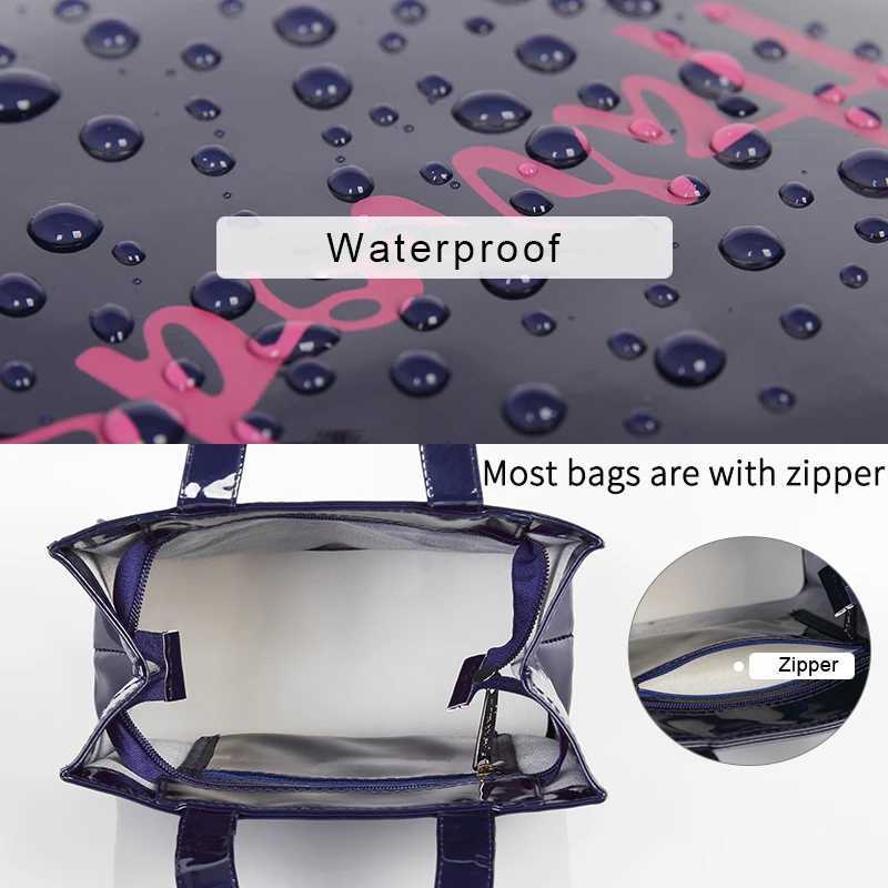 New Fi Style Jelly Handbag for Wen Eco Friendly Flower Tote Shopping Bag Reusable Waterproof PVC Shoder Shopper Bag Z250113