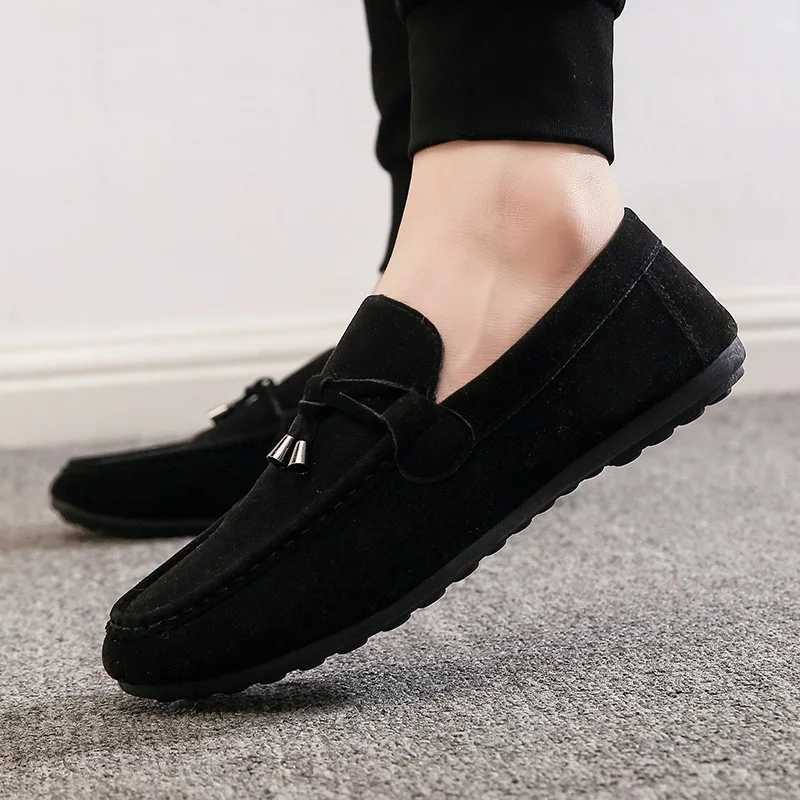 Mens Loafers Men Suede Flat Driving Shoes Soft Simple New Fi Comfortable Casual Mens Breathable Shoes Mens Casual ShoesXJ250113