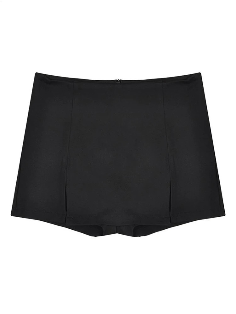 Sexy Split Shorts Skirt Womens Office Ladies Suit Summer Black Mini Aline Pants High Waist Wide Leg 250107