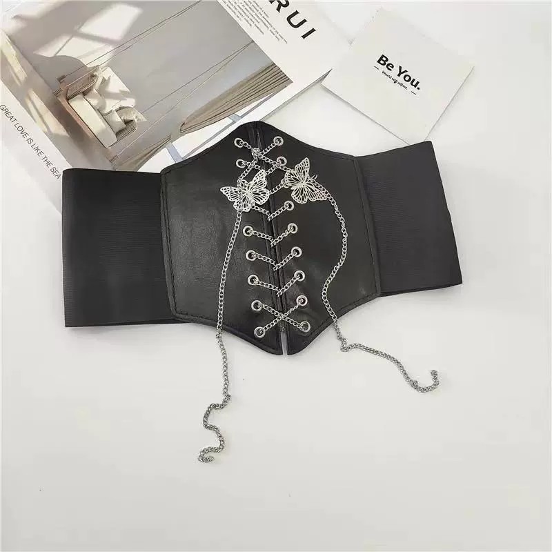 Fashion in Europe and the United States wind single circle summer love interest straps butterfly accessories extra-wide girdle waist wide waist seal d