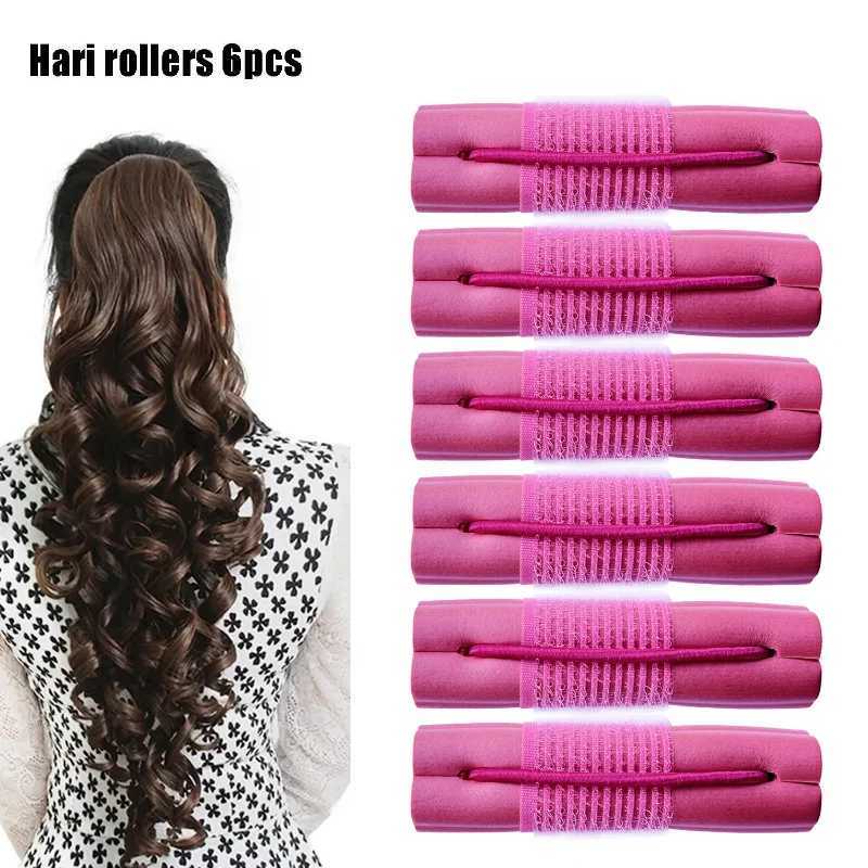 6 pieces/set of self-adhesive curler DIY wave curler soft flower magic foam sponge curler styling tool W250113