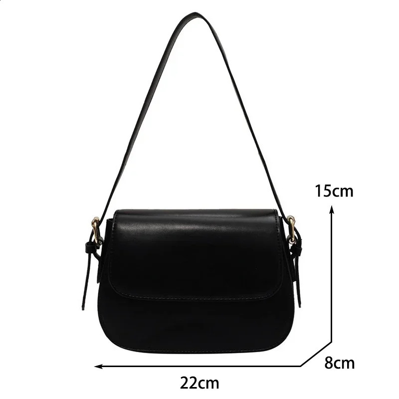 Advanced Texture Retro Small Saddle Bag Women 2024 All-Match Messenger Bag Fashion Underarm Bags Square Sling Bag 250106