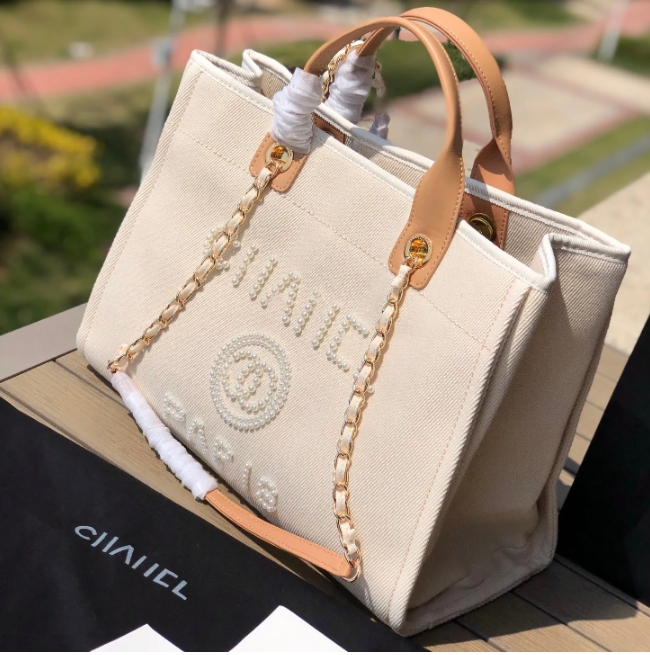 Designer Bag Tote bag Travel Beach Bag Luxury Canvas Bag Pearl Embroidery Travel Commuting Bag