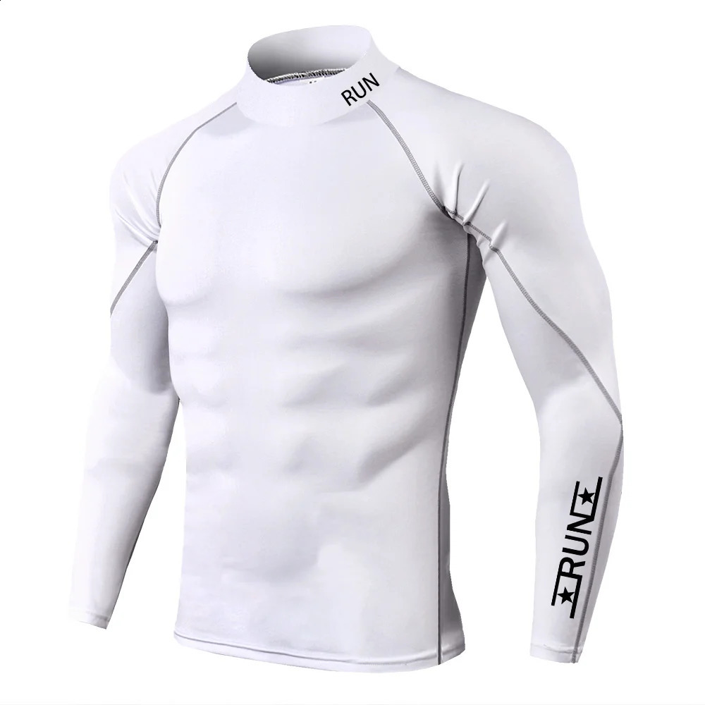 Mens Compression Shirt Gym Training Quick Dry T Shirts Fitness Sport Undershirts Running Tops Male Sports Wear 250113