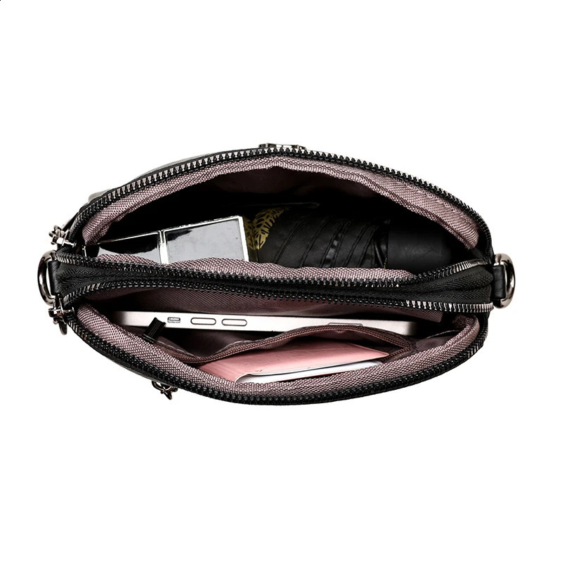 2024 er Large Capacity Handbag Women Bags High Quality Multi Pockets Soft Leather Casual Shoulder Crossbody Bags 250106