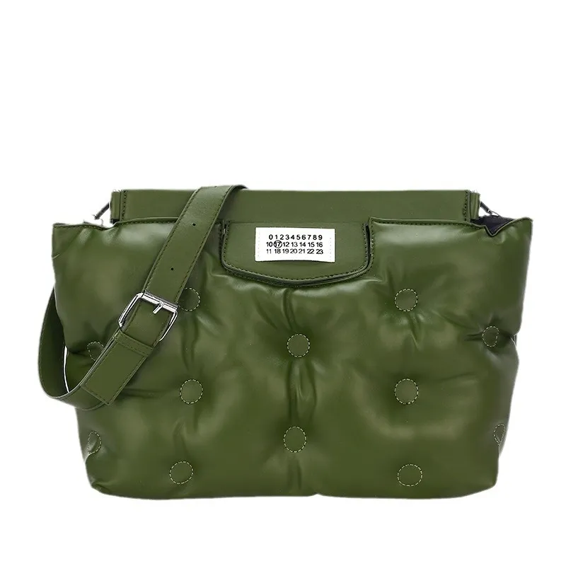 Women's Comfortable Cloud Space Cotton Down Handbag with Large Compartment - Autumn Winter Crossbody