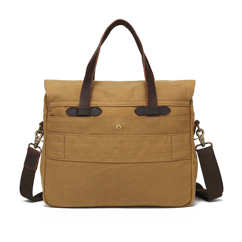 Tailor New o American Vintage Mens Business Briefcase Heavy Duty Oil Waxed Canvas 70256 Tote 15 Computer Bag 240821