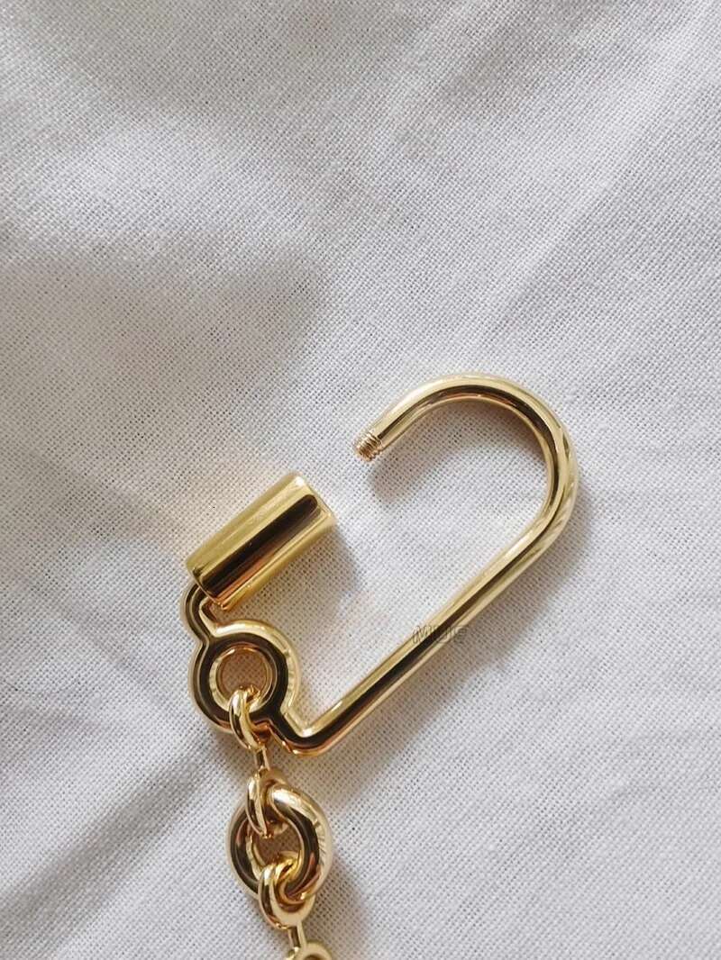 Brass Emed Carving A Gram Pebble Small Gold Ball Ring Chain Keychain Bag Pendant Hand Rope